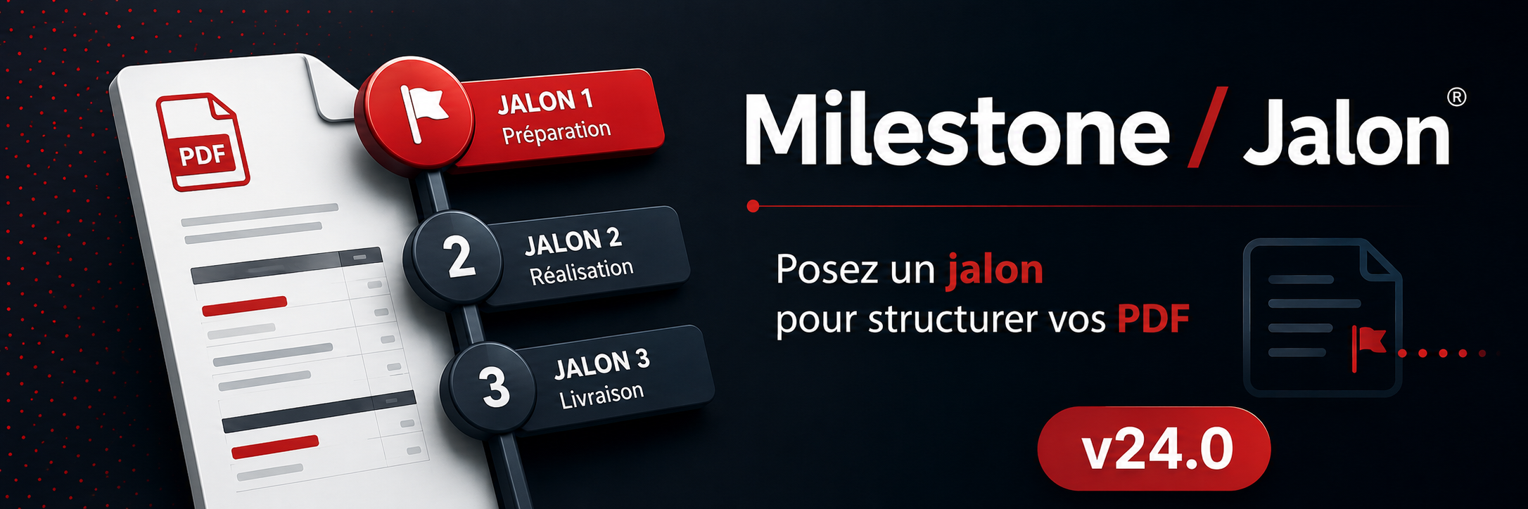 Posez un jalon pour structurer vos PDF